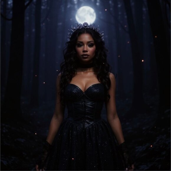 Crystal Gazer Rhinestone Dress W/ Lace-Up Underbust & Double Petticoat – NWT S - Picture 5 of 5